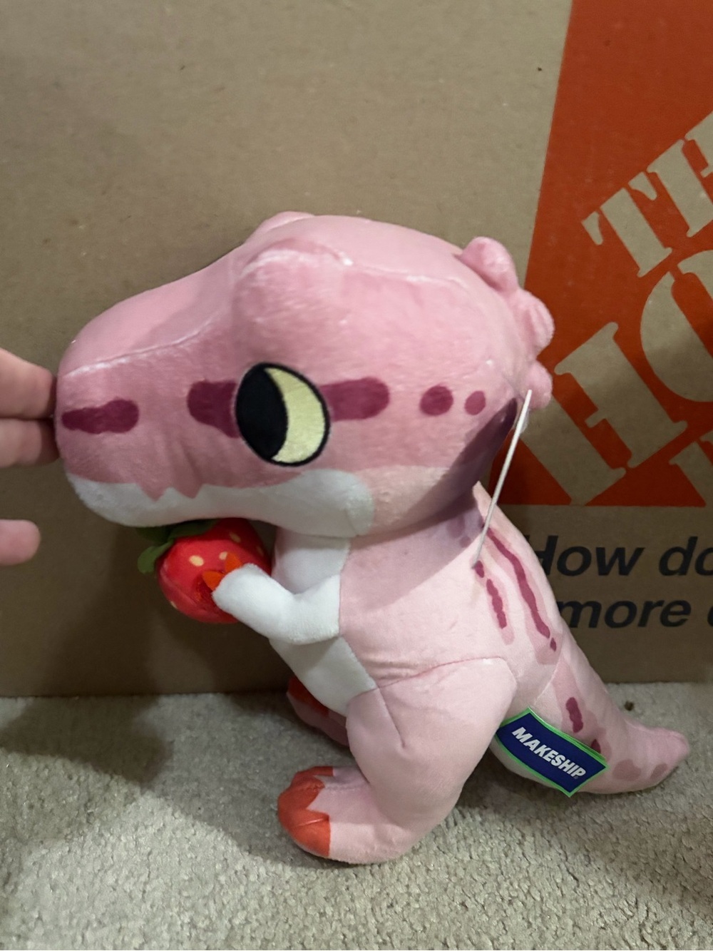 MAKESHIP Strawberry T-Rex Plushie By Paleo Pines Indie Video Game Plush